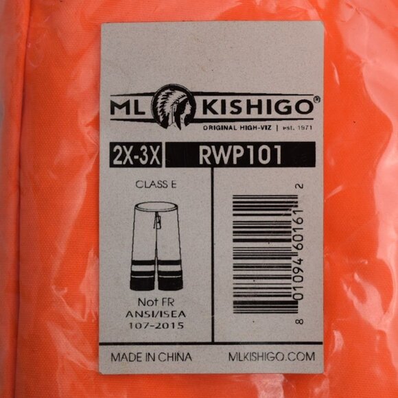 ML Kishigo RWP101 Class 3 Orange Strorm Stopper Pro Rainwear Pants - Picture 3 of 5